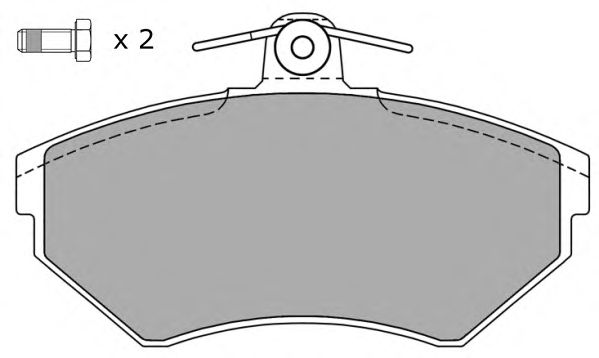 Комплект тормозных колодок, дисковый тормоз FBP-1050