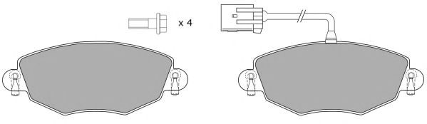 Комплект тормозных колодок, дисковый тормоз FBP-1196-01