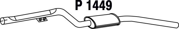 Средний глушитель выхлопных газов P1449