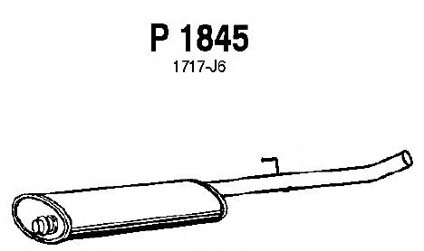 Средний глушитель выхлопных газов P1845