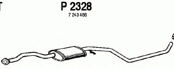 Panela de escape central P2328