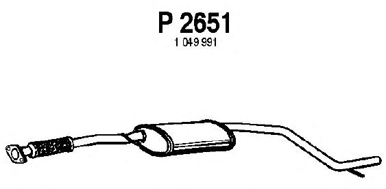 Средний глушитель выхлопных газов P2651