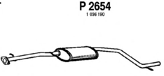 Средний глушитель выхлопных газов P2654