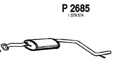 Средний глушитель выхлопных газов P2685