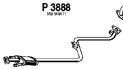 Средний глушитель выхлопных газов P3888
