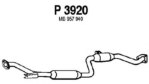 Средний глушитель выхлопных газов P3920