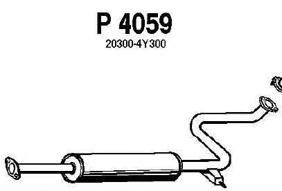 Средний глушитель выхлопных газов P4059