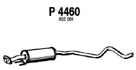 Средний глушитель выхлопных газов P4460