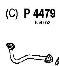 Tubo gas scarico P4479