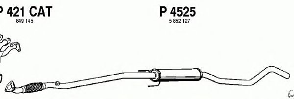 Mittelschalldämpfer P4525