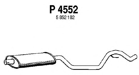 Средний глушитель выхлопных газов P4552