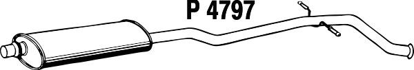 Средний глушитель выхлопных газов P4797