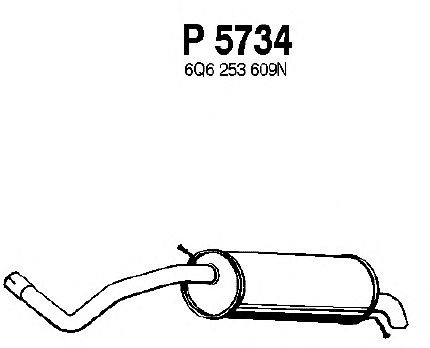 Глушитель выхлопных газов конечный P5734