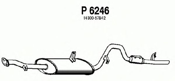 Глушитель выхлопных газов конечный P6246