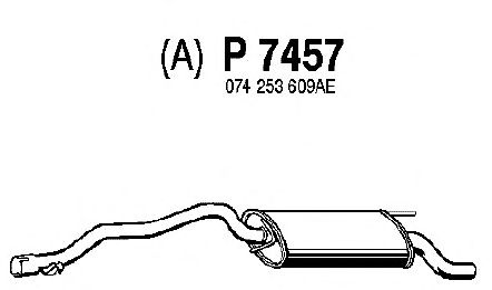 Глушитель выхлопных газов конечный P7457