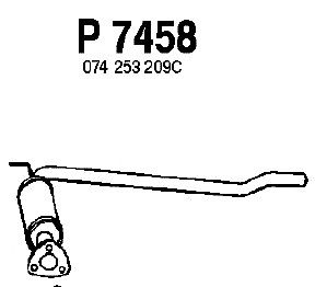 Средний глушитель выхлопных газов P7458