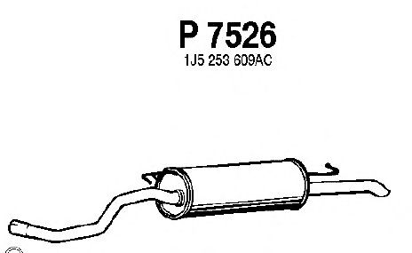 Глушитель выхлопных газов конечный P7526