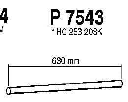 Труба выхлопного газа P7543
