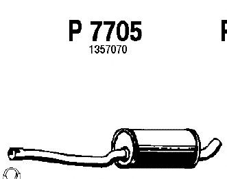 Средний глушитель выхлопных газов P7705