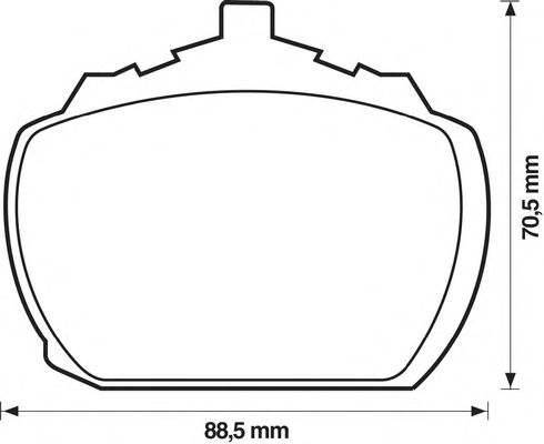 Комплект тормозных колодок, дисковый тормоз 571233S