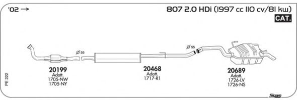 Exhaust System PE222