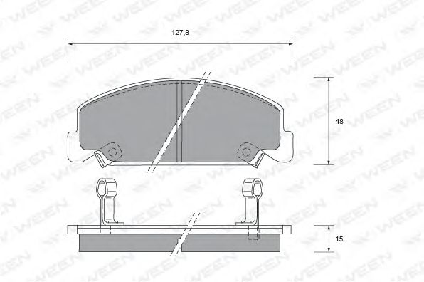 Комплект тормозных колодок, дисковый тормоз 151-1426