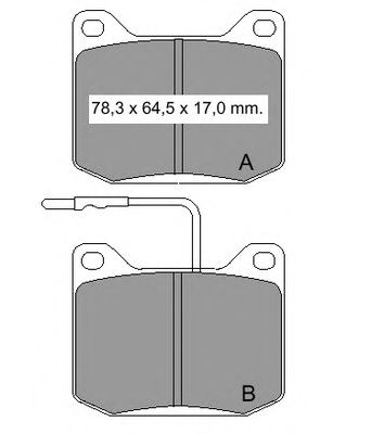 Комплект тормозных колодок, дисковый тормоз 830460