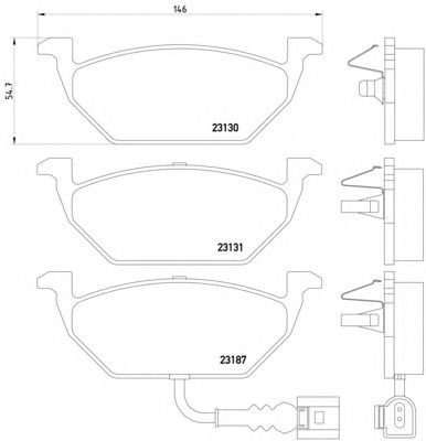 Комплект тормозных колодок, дисковый тормоз 8DB 355 008-551