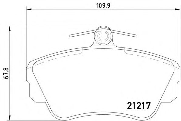 Комплект тормозных колодок, дисковый тормоз 8DB 355 017-921