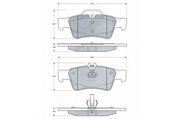 Комплект тормозных колодок, дисковый тормоз PF1430