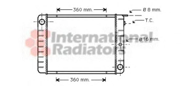 Radiator, engine cooling 59002027