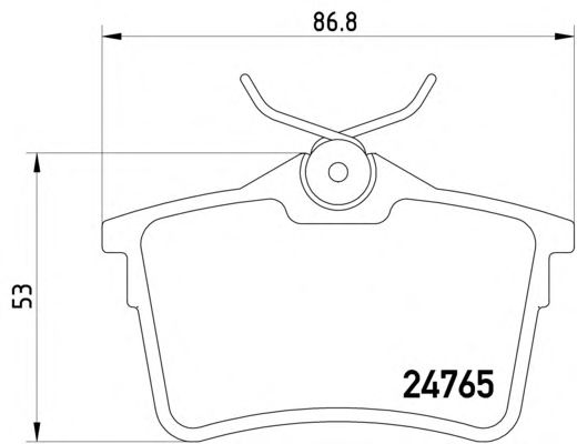 Комплект тормозных колодок, дисковый тормоз 2476501