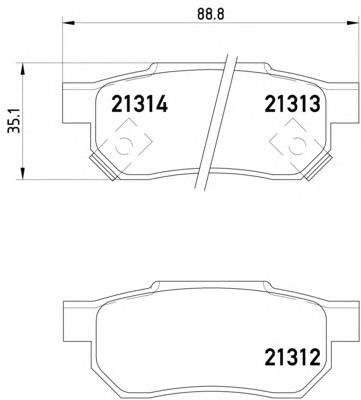Brake Pad Set, disc brake 2131201