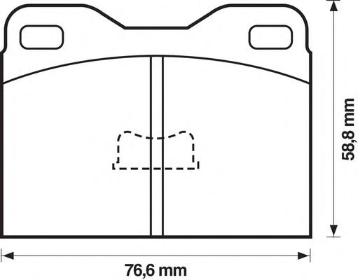 Комплект тормозных колодок, дисковый тормоз 571245J