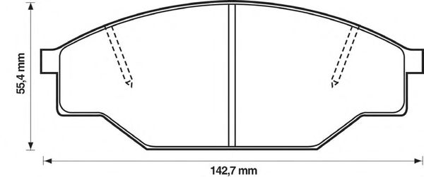 Комплект тормозных колодок, дисковый тормоз 572363J