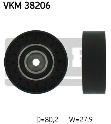 Medløberhjul, multi-V-rem VKM 38206