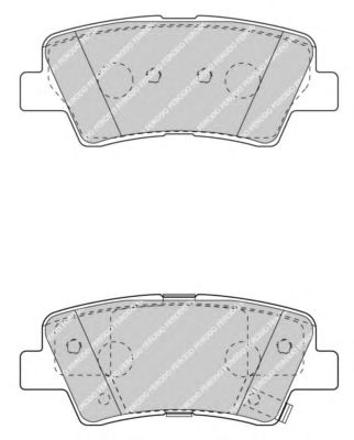 Комплект тормозных колодок, дисковый тормоз FDB4387