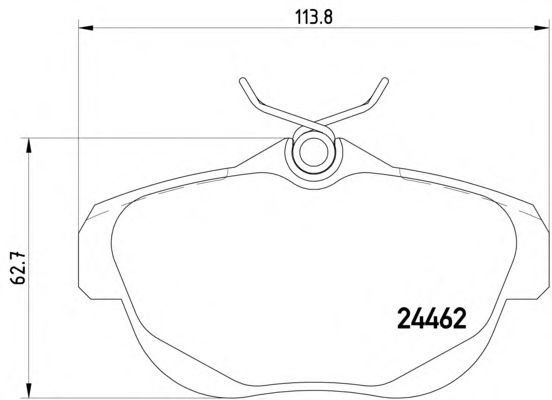 Комплект тормозных колодок, дисковый тормоз MDB2858