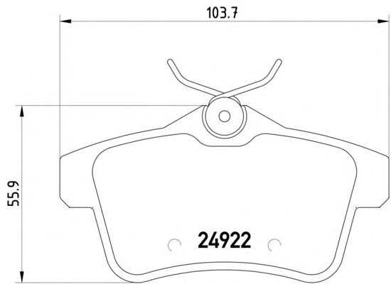 Комплект тормозных колодок, дисковый тормоз 8DB 355 014-531