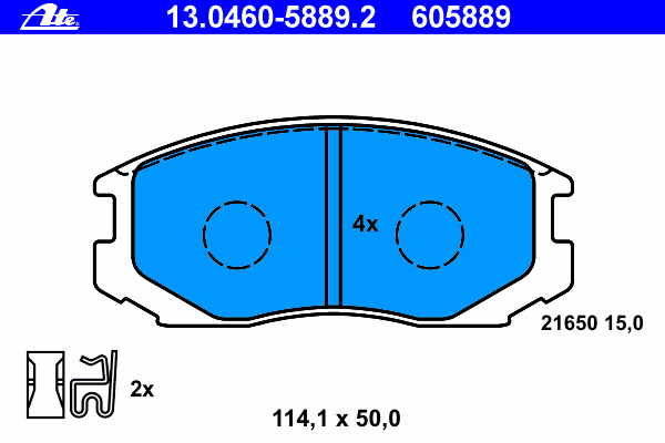 Комплект тормозных колодок, дисковый тормоз 13.0460-5889.2