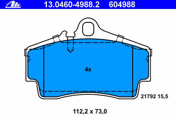 Brake Pad Set, disc brake 13.0460-4988.2