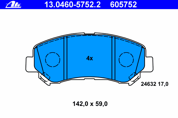 Kit de plaquettes de frein, frein à disque 13.0460-5752.2