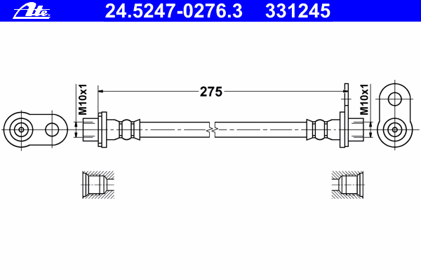 Tubo flexible de frenos 24.5247-0276.3