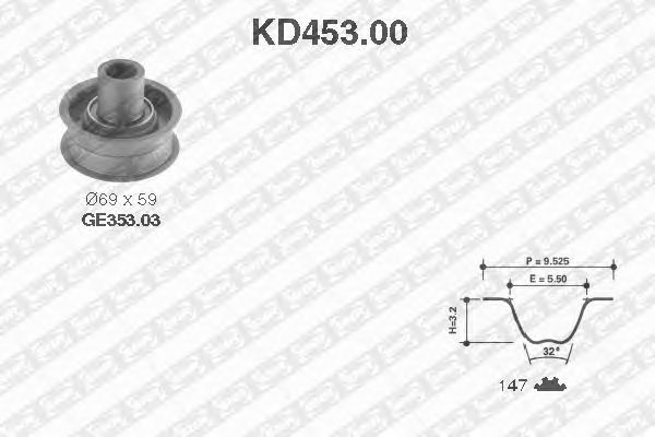 Timing Belt Kit KD453.00