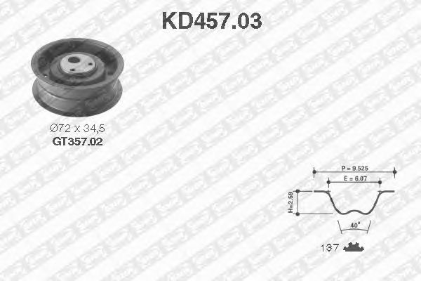 Timing Belt Kit KD457.03