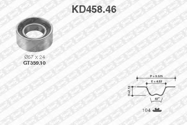 Kit cinghie dentate KD458.46