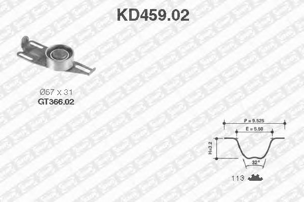 Kit cinghie dentate KD459.02