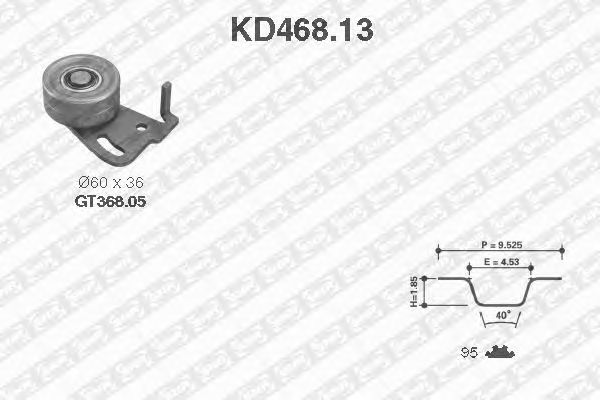 Kit cinghie dentate KD468.13