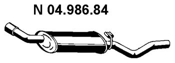 Глушитель выхлопных газов конечный 04.986.84