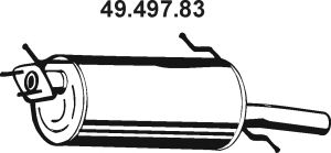 Глушитель выхлопных газов конечный 49.497.83